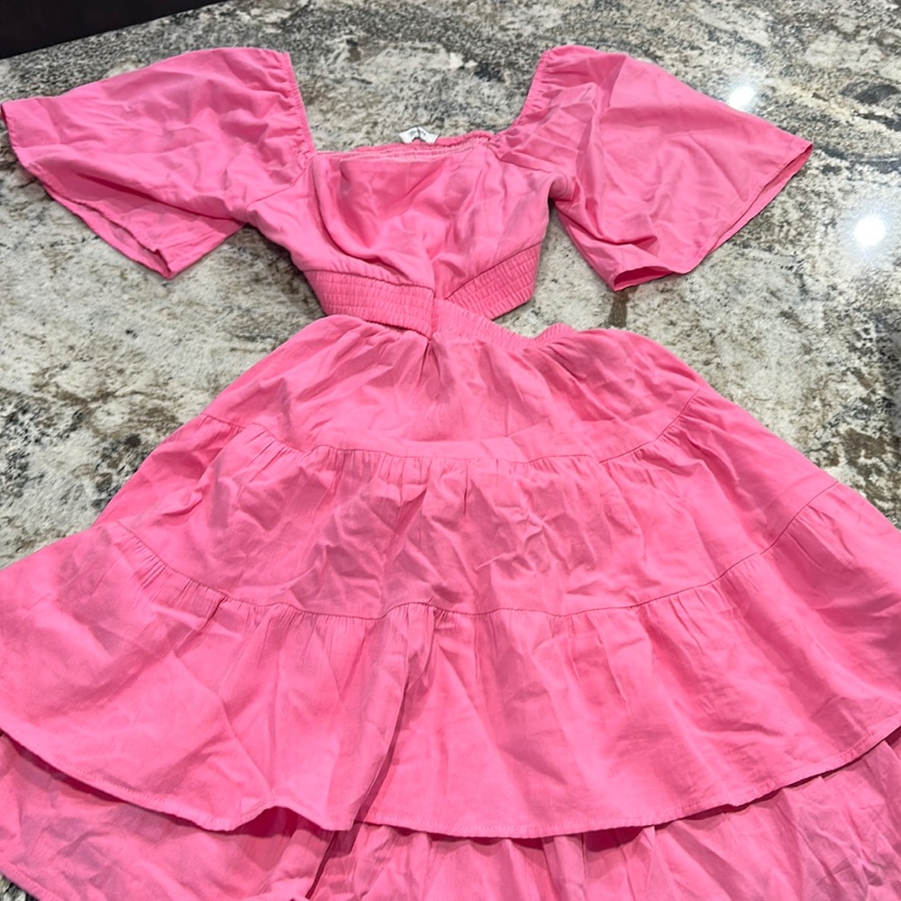 Cross cutout dress